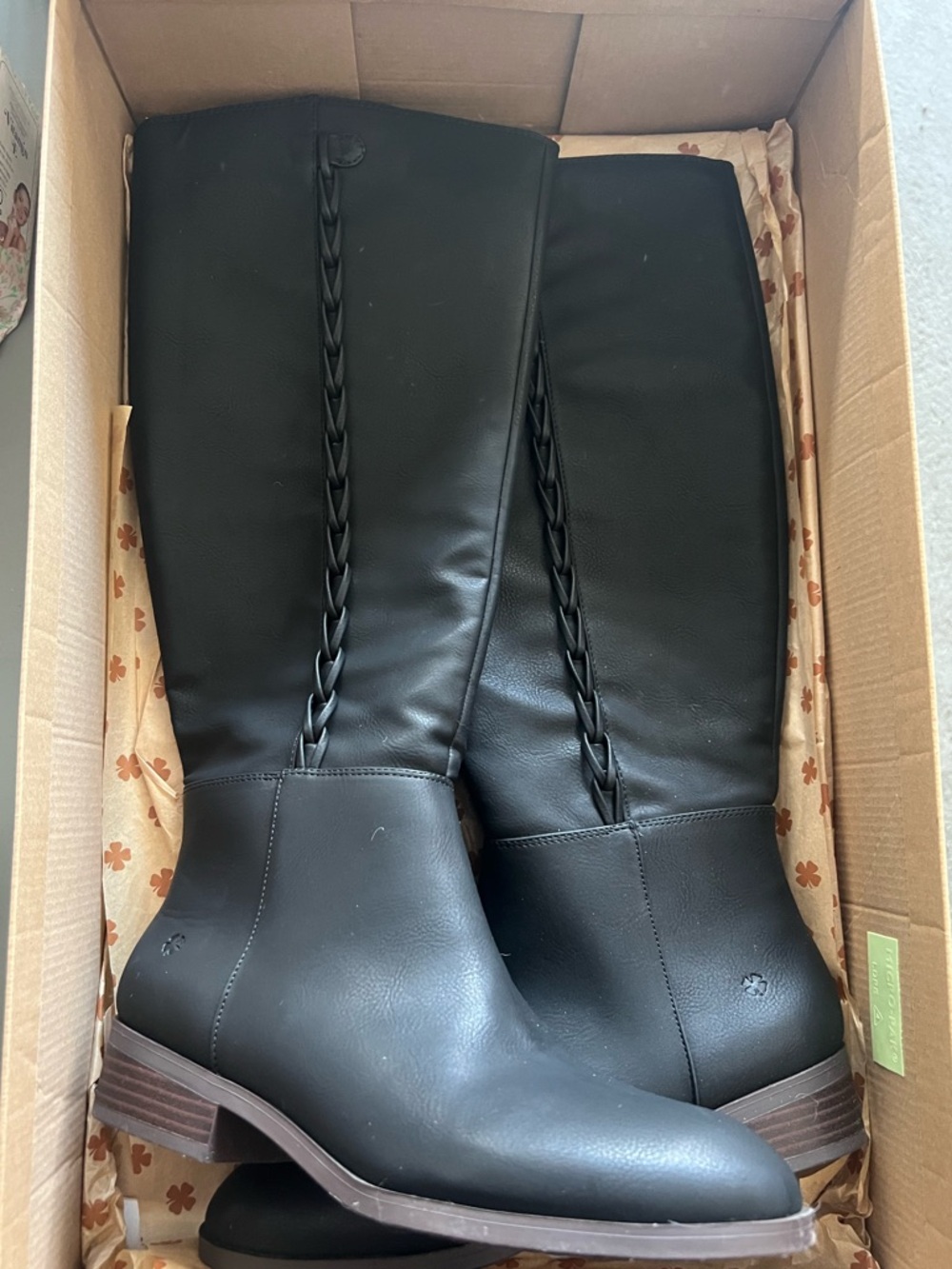 Lucky Brand Black Over-the-Knee Zip Boots - Picture 4 of 7